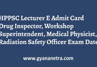 HPPSC Lecturer Admit Card Exam Date
