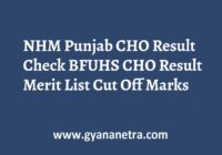 NHM Punjab CHO Result Merit List