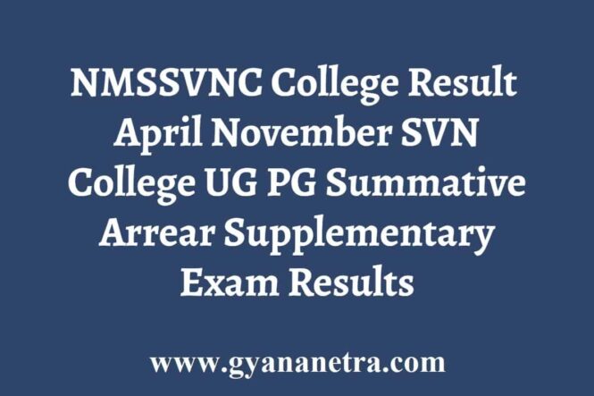 NMSSVNC College Result