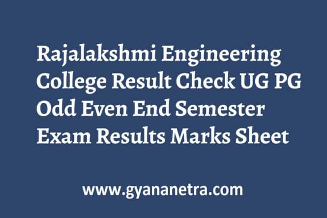 Rajalakshmi Engineering College Result