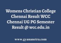 Womens Christian College Chennai Result