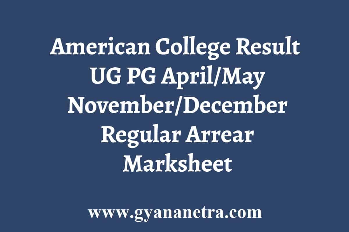 American College Result
