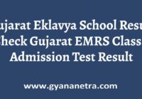 Gujarat Eklavya School Result Check Online