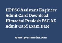 HPPSC Assistant Engineer Admit Card