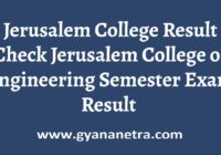 Jerusalem College Result