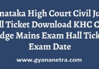 Karnataka High Court Civil Judge Hall Ticket