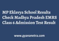 MP Eklavya School Result Entrance Exam