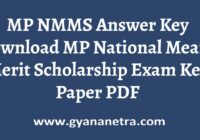MP NMMS Answer Key Paper PDF