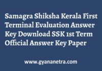 Samagra Shiksha Kerala First Terminal Evaluation Answer Key