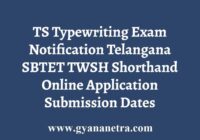 TS Typewriting Exam Notification Application