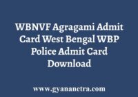 WBNVF Agragami Admit Card