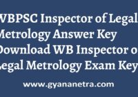 WBPSC Inspector of Legal Metrology Answer Key