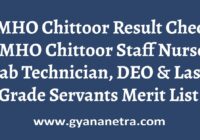 DMHO Chittoor Result Merit List PDF