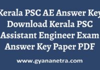 Kerala PSC AE Answer Key Paper PDF