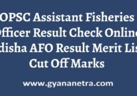 OPSC Assistant Fisheries Officer Result Check Online