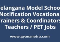 TS Model School Notification Teacher Jobs