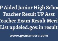UP Aided Junior High School Teacher Result