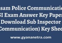 Assam Police SI Communication Exam Answer Key