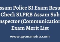 Assam Police SI Communication Exam Result