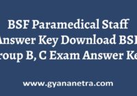 BSF Paramedical Staff Answer Key PDF