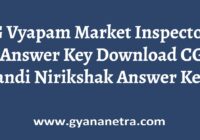 CG Vyapam MSI Answer Key Paper PDF