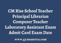 CM Rise Admit Card