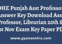 DHE Punjab Assistant Professor Answer Key Paper