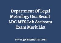Department Of Legal Metrology Goa Result