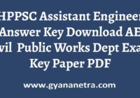 HPPSC Assistant Engineer Answer Key Paper PDF