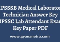 HPSSSB Medical Laboratory Technician Answer Key