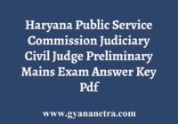 Haryana Judiciary Civil Judge Answer Key