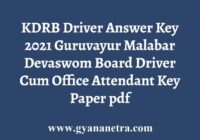 KDRB Driver Answer Key