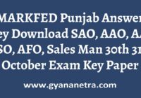 MARKFED Punjab Answer Key Paper PDF