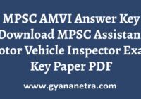 MPSC AMVI Answer Key Paper PDF