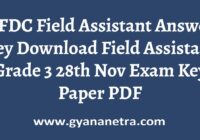 OFDC Field Assistant Answer Key Paper PDF