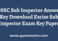 OSSC Sub Inspector Answer Key Paper PDF