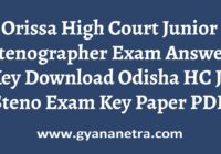 Orissa High Court Junior Stenographer Answer Key