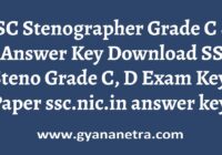 SSC Stenographer Grade C & D Answer Key