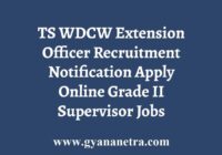TS WDCW Extension Officer Recruitment Notification