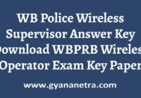 WB Police Wireless Supervisor Answer Key Paper