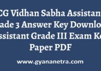 CG Vidhan Sabha Assistant Grade 3 Answer Key