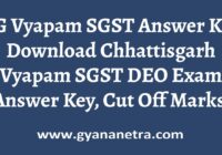 CG Vyapam SGST Answer Key Paper PDF