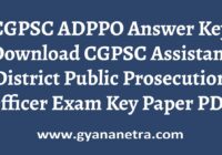 CGPSC ADPPO Answer Key Paper PDF