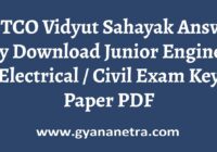 GETCO Vidyut Sahayak Answer Key Paper PDF