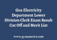 Goa Electricity Dept LDC Result