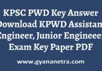 KPSC PWD Key Answer AE JE Exam