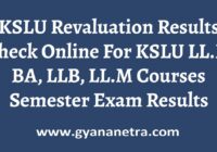 KSLU Revaluation Results Check Online