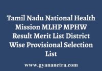 NHM TN Result Merit List