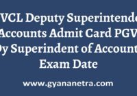 PGVCL Deputy Superintendent of Accounts Admit Card