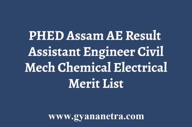 PHED Assam AE Result